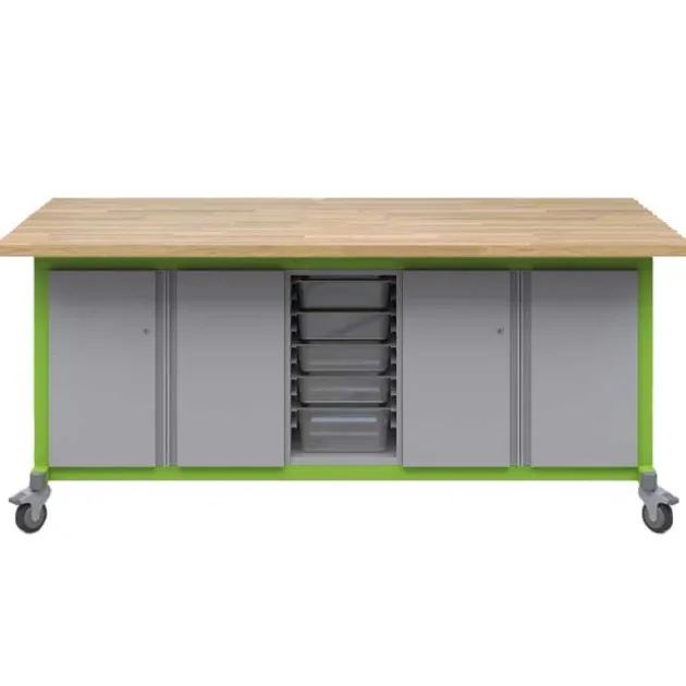 Explorer Double Storage Module with 5-Bin Center Storage Maker Tables