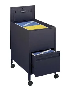 Extra Deep Locking Mobile Steel Tub File w/ Drawer ( Letter File )