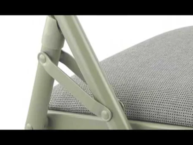 Fabric Padded Folding Chairs Triple Braced 2300 (4 Pack)