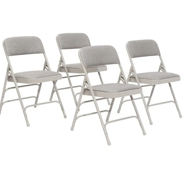 Fabric Padded Folding Chairs Triple Braced 2300 (4 Pack)