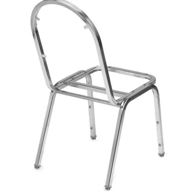 Fabric Padded Stack Chair with Round Back and Crown Seat