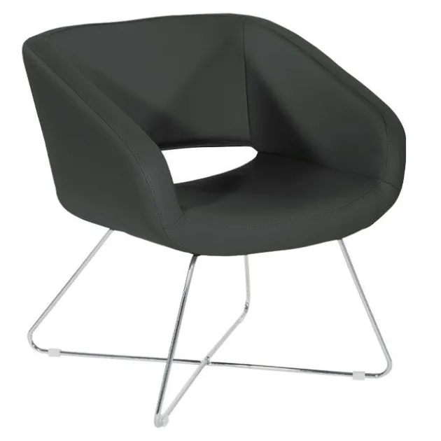 Faux Leather Lounge Chair