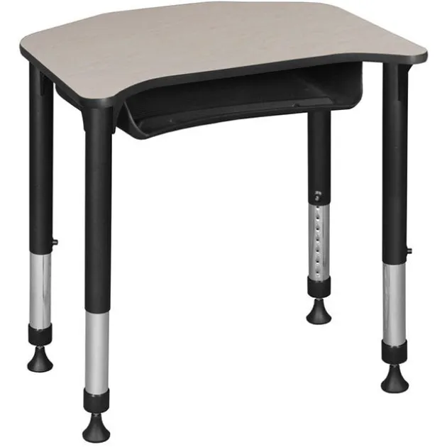 Ferris Height Adjustable Student Desk with Book Box (26" x 24")