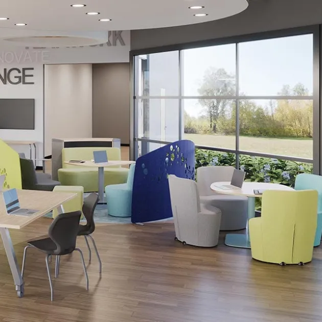 Flowform Learn Lounge Package, 7 Piece Group Work Pod