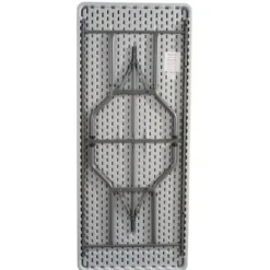 Folding Rectangle Table (30'' x 72'') with Eight Padded Folding Chairs