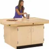 Four-Station Workbench w/ Cabinet