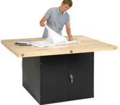 Four-Station Workbench w/ Double Door Storage