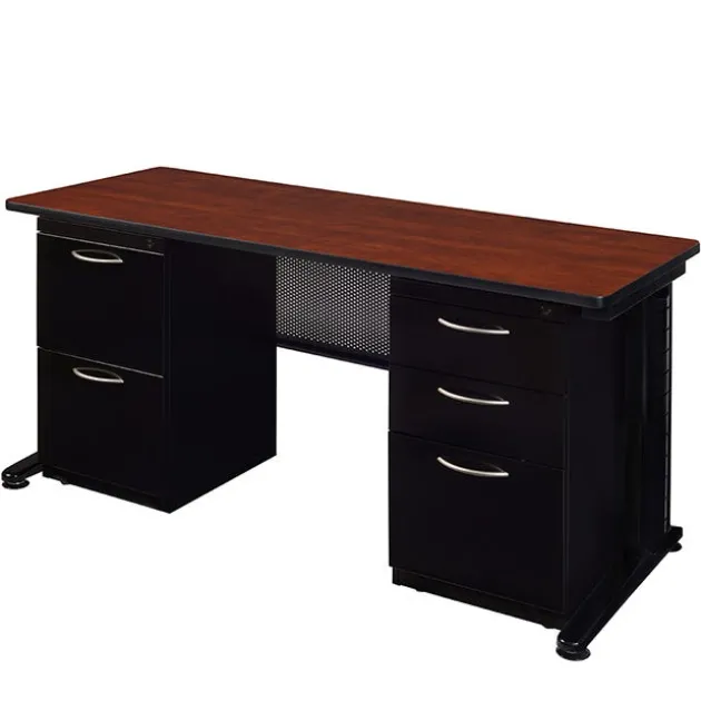 Fusion Double Pedestal Desk by Regency