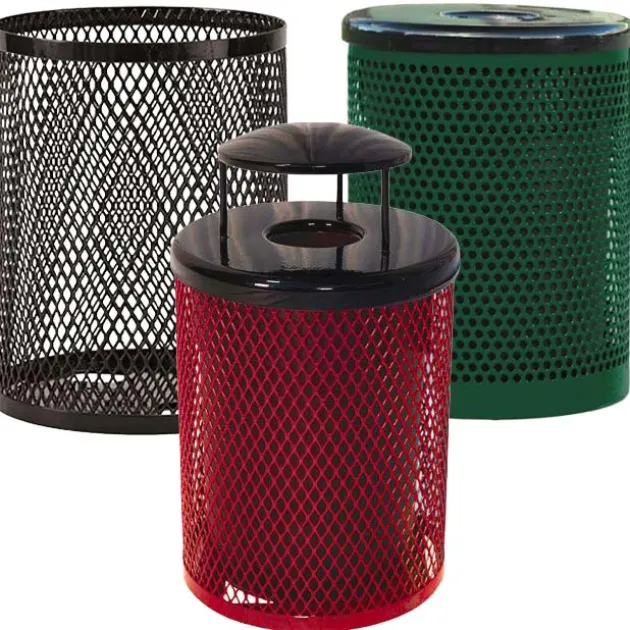 55 Gallon Outdoor Metal Trash Receptacles