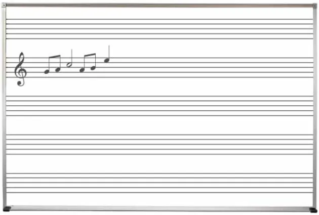 Graphic Dry Erase Boards with Music Lines