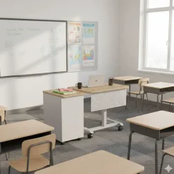 Grow & Roll Teacher Desk & Avid File Cabinet Package