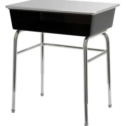 Hard Plastic Open Front Desk w/ Solid Book Box