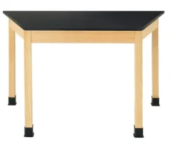Hardwood Science Lab Table - Laminate 60'' x 24'' x 30'' Trapezoid (Maple)