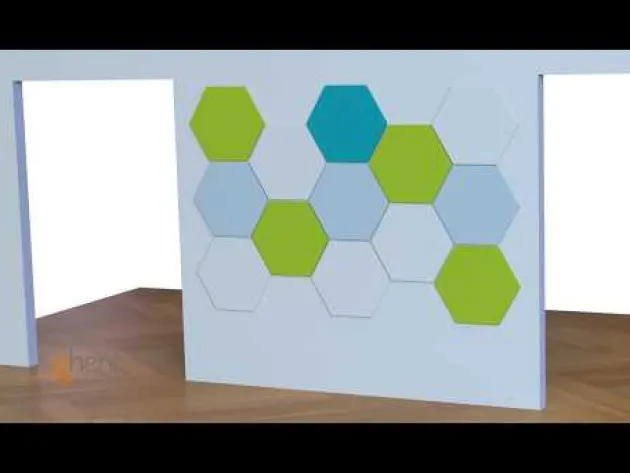 Hex Glass Markerboard (18" x 21")