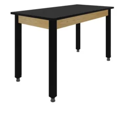 30” H Hybrid Steel Table w/ Epoxy Top & Glides (48” W x 24” D)