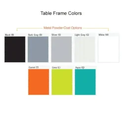 36” H Hybrid Steel Table w/ Epoxy Top & Casters (48” W x 30” D)