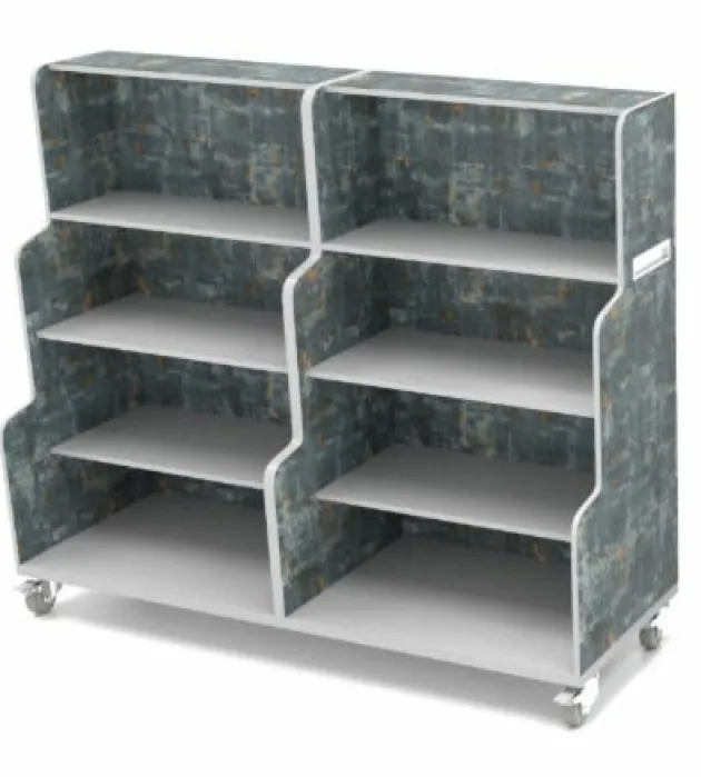 Hideaway Bookshelf Storage Cart
