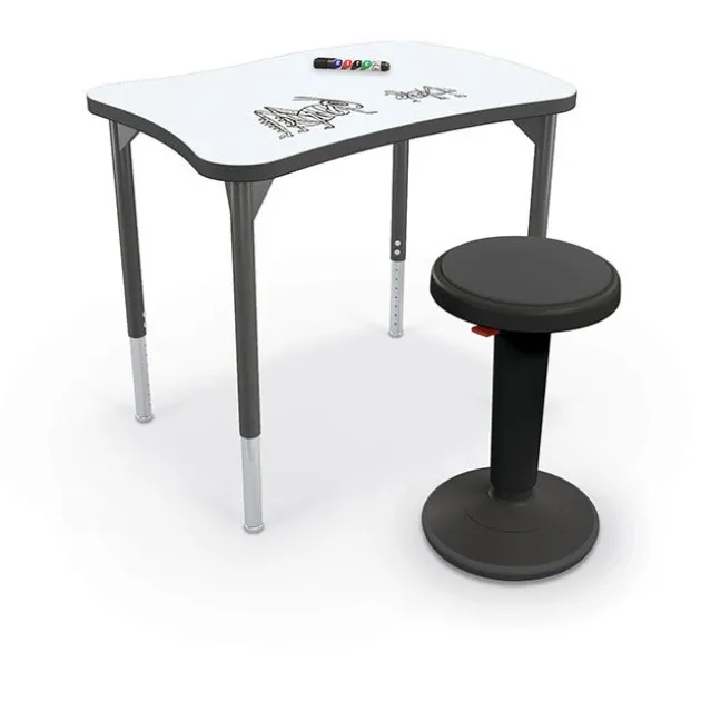 Hierarchy Beluga Dry Erase Student Desk (35" W x 24" D)