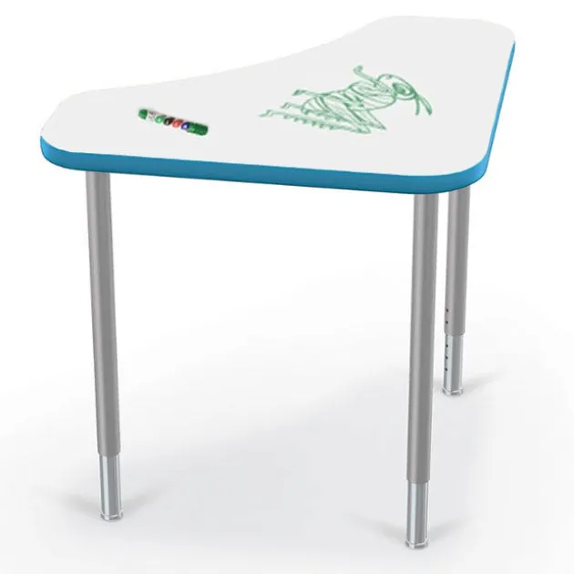 Hierarchy Boomerang Snap Desk with Dry Erase Top