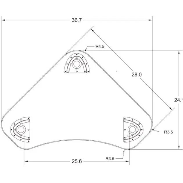 Hierarchy Boomerang Snap Desk with Dry Erase Top