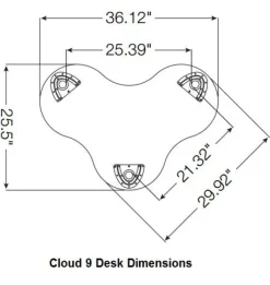 Hierarchy Cloud 9 Collaborative Student Desk