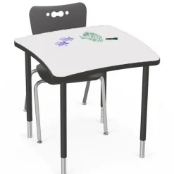 Hierarchy Creator Square Desk with Dry Erase Top