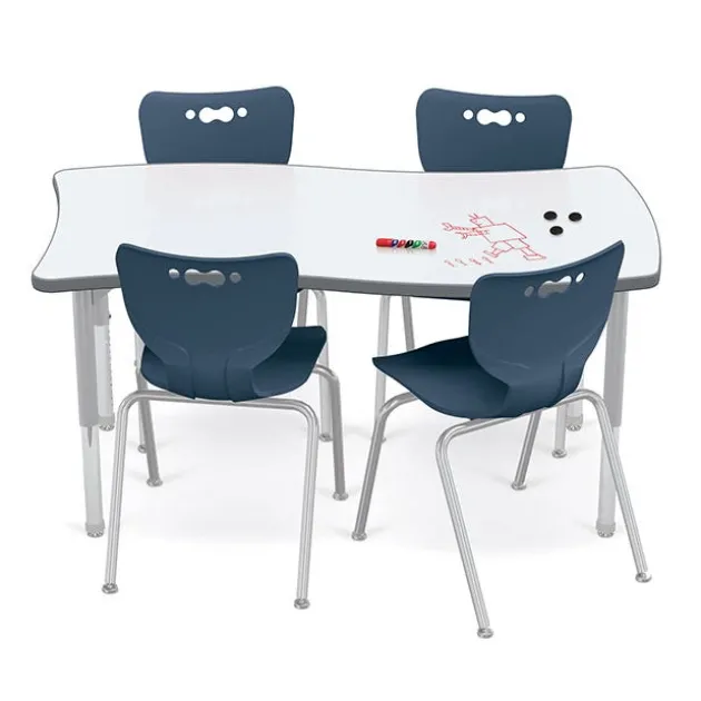 Hierarchy Porcelain Steel Dry Erase Activity Tables