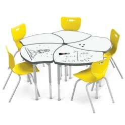 Hierarchy Porcelain Steel Shapes Desk & Hierarchy Chair Package
