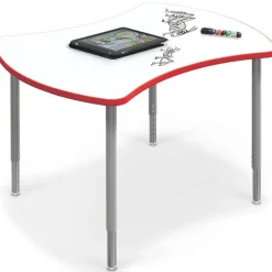 Hierarchy Quad Desks with Dry Erase Top