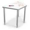 Hierarchy Trapezoid Snap Desks with Dry Erase Top