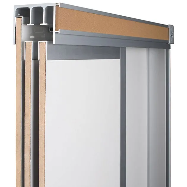 Horizontal Sliding Whiteboard w/ 2 Tracks & 2 Panels (4’ H x 8’ W)