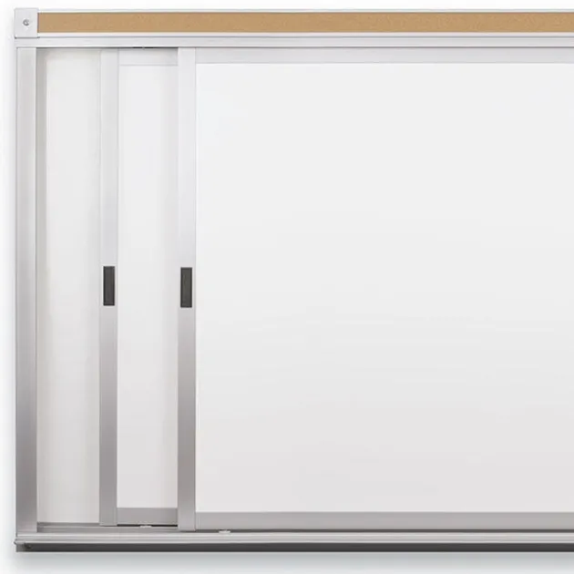 Horizontal Sliding Whiteboard w/ 2 Tracks & 2 Panels (4’ H x 8’ W)