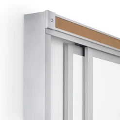 Horizontal Sliding Whiteboard w/ 2 Tracks & 2 Panels (4’ H x 8’ W)
