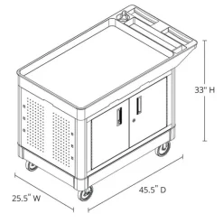 Industrial Locking Cabinet Utility Cart