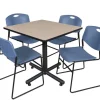 Kobe Base Cafe Table and Four Zeng 4400 Chairs by Regency