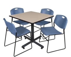 Kobe Base Cafe Table and Four Zeng 4400 Chairs by Regency