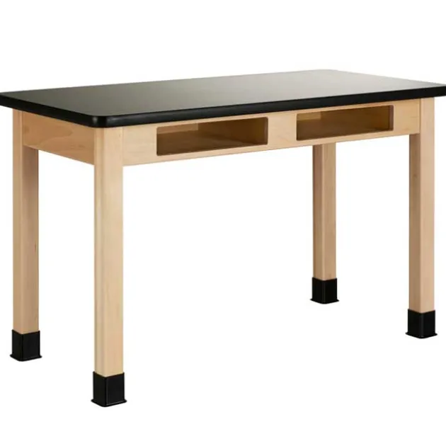 Laminate Maple Science Table with Book Compartment (30'' D X 72'' W)