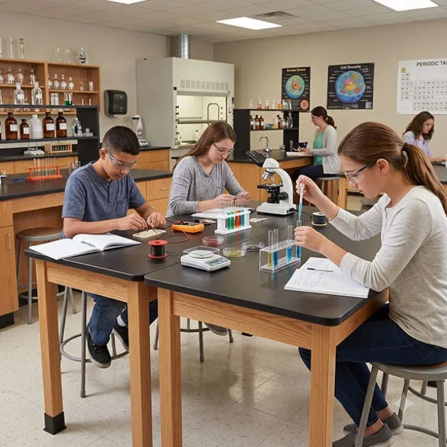 Laminate Top, Hardwood Science Table (30'' D X 60'' W)