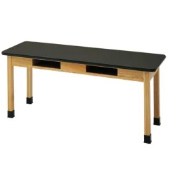 Laminate Top Hardwood Science Table with Book Compartments (30'' D X 60'' W)