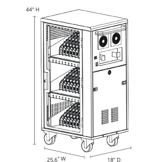 Laptop and Tablet USB-C Charging Cart (30-Devices)