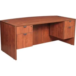 Legacy Double Pedestal Bow Front Desk (71'' W x 35'' D)