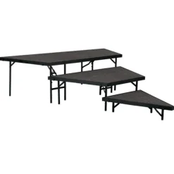 3 Level Portable Carpeted Stage Pie Set by NPS