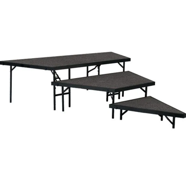 3 Level Portable Carpeted Stage Pie Set by NPS