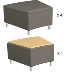 Lounge B Squiggle Modular Soft Seating Package