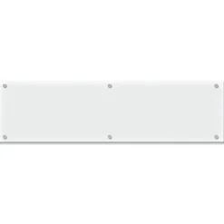 Magnetic White Glass Dry Erase Board Hutch Insert - 17"H x 69"W
