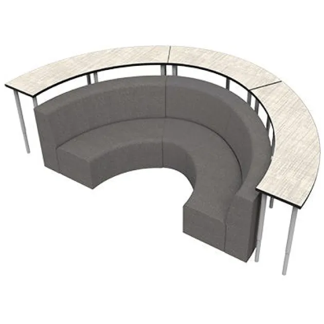Media Center Table & Soft Seating Package Set