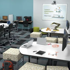 MediaSpace Small Multimedia Table with Dry Erase Top