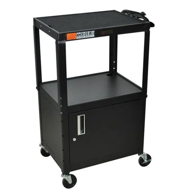 Metal Utility Cart w/ Cabinet & Electrical Assembly