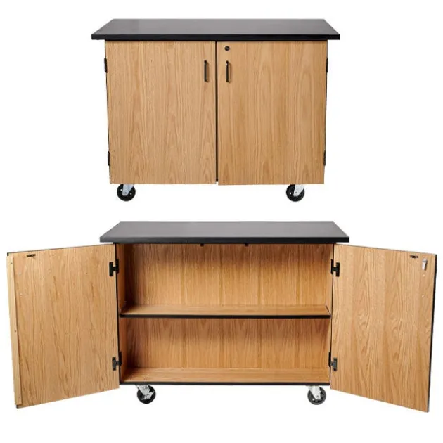 Microscope Storage Mobile Science Cabinet with Chem-Res Top (48" x 28")
