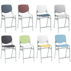 Midtown Rectangle Cafe Standing Height Table with Kool Barstool Package